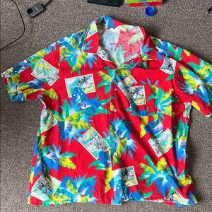 Tropical Red Hawaiian Shirt